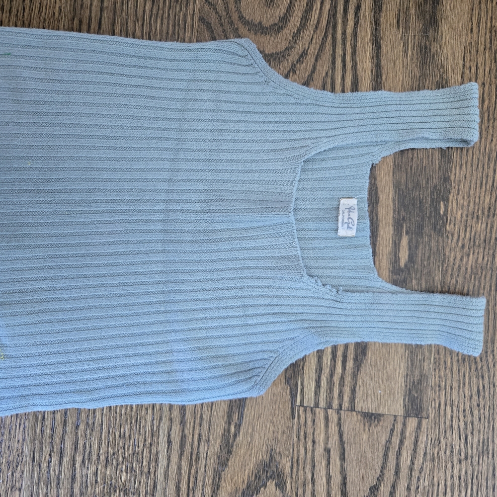 Brandy Melville Blue Ribbed Tank Top